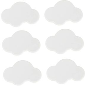 6pcs Cloud Shape Boy Girl Cabinet Handles Soft Furniture Pulls Base for Bedroom Nursery Decor Easy Installation Replacement Accessory