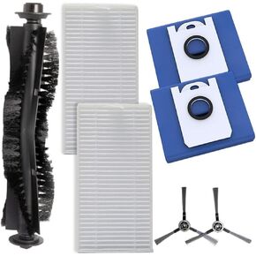 7/13PCS Replacement Parts Main Brush Hepa Filters Dust Bags Side Brushes Fits for bObsweep Dustin/Orb-i/UltraVision/ RC400 Robot Vacuums Accessories (13PCS)