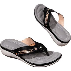 Sweatyrocks للنساء Pu Leather في الهواء الطلق Thong Thong Open Open Toe Gym Wildges Flops Flops