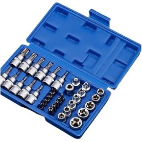 Star Sockets Bit Set, Male Female E-Security Drive Handheld Tool Torque Star Socket For Beginnners DIY Use