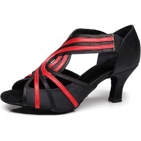 SWDZM Women Rhinestone Latin Dance Shoes Ballroom Salsa Batchata Performance Practice Dance Shoes