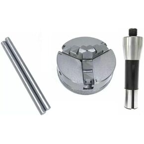 3 Jaw Self Centering Chuck 65Mm With R8 Arbor 7/16 Unf Thread 14X1-Amz180