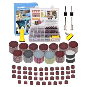 1 Inch Sanding Discs and Drums for Dremel Rotary Tool Accessories, Hook and Loop Sandpaper for Drill Sanding Bits Attachment, Resin Polishing Kit Pads 60-10000 Grit for Wood Metal Craft Making Jewelry