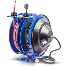 Coxreels C-L350-5012-F Dual Duale Electric/Air Spring Rewind Reels: 50 '3/8 "I.D. Hose ، 300 psi ؛ G.F.C.I.