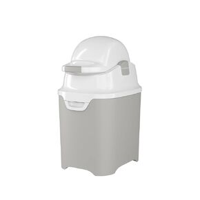 Foundations Mini Diaper Pail with Airtight Lid - Durable & Odorless Diaper Disposal, Large Capacity, Holds up to 30 Newborn Diapers, Refill with Any Bags - White