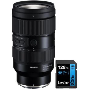 Tamron AFA058Z 35-150mm F2-2.8 DI III VXD Lens Nikon Z Mount Bundle مع سلسلة Lexar 128GB عالية الأداء 800X UHS-I SDXC CARD