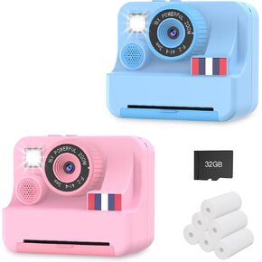 Pink and Blue Kids Camera Instant Print for Boys and Girls