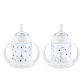 NUK Learner Straw Cup, 5oz, 2-Pack - Toddler Sippy Cup with Soft Straw for Easy Drinking, Suitable for Ages 8 Months and Up, Timeless Collection