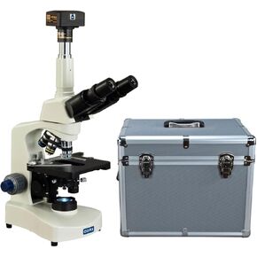 OMAX 40X-2500X USB3 18MP Digital Darkfield Lab Trinocular LED Microscope with Aluminum Carrying Case