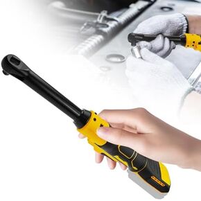 3/8" Cordless Ratchet Wrench, Extended Electric Ratchet Wrench Compatible With DEWALT 20V MAX Battery, 59Ft-Lbs Brushless Motor Ratchet, Tool Only (Yellow)