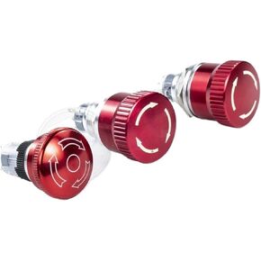16/19/22mm Metal Emergency Stop Button Switch Stainless Steel Anti-Slip Waterproof Mushroom Head Rotation Reset PTEN(Only Socket,1NO 1NC_19MM)
