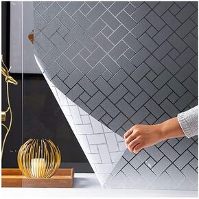 Window Clings Window Film Glue-Free Frosted Glass Film Bathroom Window Static Film Living Room Balcony Decorative Window Film Privacy Window Film(D,70 * 300 cm)