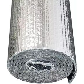 Thermal Insulation Foil Thermal Insulation Bubble Foil Aluminium Vapour Barrier Thermal Insulation(1x10m/3.2x32.8ft)