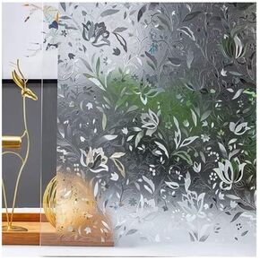 Window Clings Window Film Glue-Free Frosted Glass Film Bathroom Window Static Film Living Room Balcony Decorative Window Film Privacy Window Film(C,80 * 300 cm)