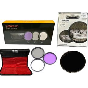 ND 3.0 Neutral Density Filter 58mm + 58MM Multi-Coated Lens Filter Kit UV/FLD/CPL for Canon EOS Rebel 77D T7i T6s T6i T6 T5i T5 T4i T3i T3 SL1 1100D 700D 650D 600D 550D 1100D 1200D 1300D SL2