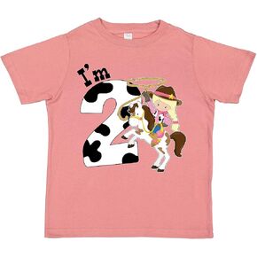 inktastic I'm Two-Cowgirl Riding Horse Birthday Toddler T-Shirt