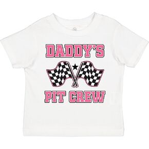 inktastic Daddy's Pit Crew Design with Checkered Flags Toddler T-Shirt