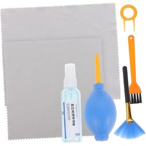 Doitool 8pcs لوحة المفاتيح مجموعة فرشاة تنظيف مجموعة مضغوطة الصعوبة للوصول إلى مساحات للأجهزة المحمولة والإلكترونيات سهلة التخزين والحمل