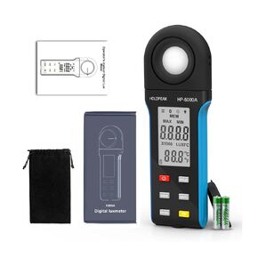 Light Meters, 5000A High-Precision Digital Lux Meter, 1 to 400,000 Lux Wide Ran, Lux/Fc Unit Switch, MAX/MIN Recording, Built-in Display(Yellow)