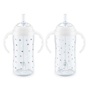 Nuk Learner Straw Cup ، 10oz ، 2 pack - Cippy Cup مع قش ناعم لسهولة الشرب ، مناسبة للأعمار 8 أشهر وما فوق ، مجموعة خالدة