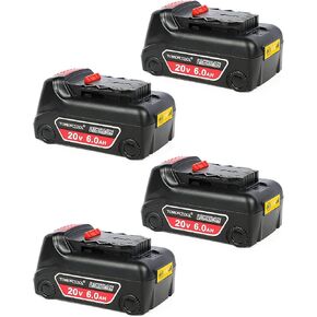 Works with Entire line of 20V MAX Tools, 6000mAh Large Capacity 20V