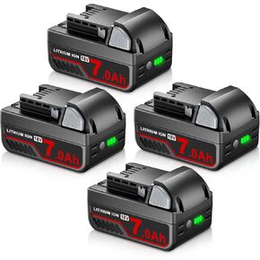 2 Pack 18V 7.0Ah 48-11-1840 Replacement for Milwaukee Cordless Power Tools Compatible with Milwaukee Battery 48-11-1850 48-11-1812 48-11-1828 48-11-1820