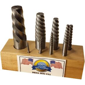 Drill Hog USA 8 Pc Spiral Easy Out Set Round Screw Extractor