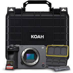 Sony Cinema Line FX30 Super 35 Camera (Body Only) with Weatherproof Hard Case, 128GB SD Card, and Card Reader and Storage Case Bundle (5 Items)