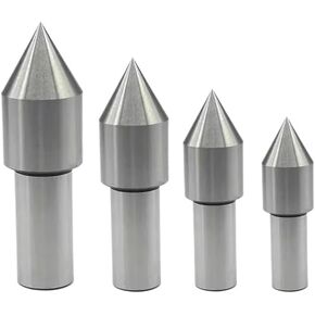 1pc Lathe Straight Handle White Steel Alloy Tip Dead Center Morse 5 4 3 2 Rotary Movable Center Head Accessories Tungsten Steel Tip(26mm)