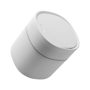Ejection Lid Garbage Can: Mini Countertop Garbage Pail White for Home Office Dorm