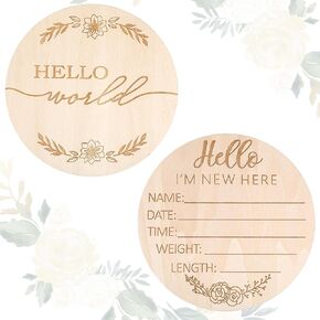 Ouligay Baby Announcement Sign Newborn Announcement Sign Baby Name Announcement Sign Personalized Baby Announcement Sign Wooden Baby Name Sign Newborn Birth Announcement Sign