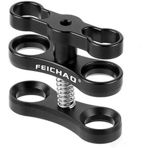 FEICHAO 1 Inch Underwater Diving Ball Butterfly Clip Standard Mount for Photography Diving Light Arm System Durable