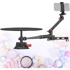 360 Degree Spinner, Compact Photography Turntable, Rotating Camera Slider, Spinning Photo Video Booth, Spin Platform for Product Photography, Commercial Video