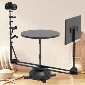 360 Rotating Platform, Panoramic Shooting Camera Spinner, Professional Photography Turntable, for Video, Food Shooting, Product Photography (Electric)