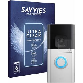 6 Pack Screen Protector Compatible with Ring Video Doorbell Plus Protection Film Clear