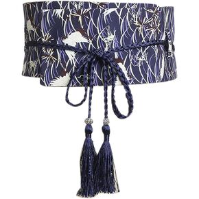 Women's Japanese Kimono Robe Belt Decorative Lady Sashes Exquisite Wide Belt Waistband Trendy Waist Decoration