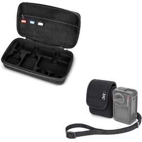 EVA Action 5 Pro Case + Neoprene Action 5 Pro Case: Hard Shell Carrying Pouch Shoulder Bag for DJI Osmo Action 5 Pro/4/3 Adventure Combo with Neoprene Carrying Case for Osmo Action 5 Pro 4 3 with Cage