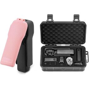 COPET 3 COVER COPERING و CASE HARDRAING TRADE CASE ، GIMBAL FLIP CAP PROTTECTED CAP يحمل 3 مرشحات + حقيبة تخزين لـ DJI OSMO Pocket 3 Creator Combo (Pink)