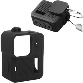 Gugxiom Accessories Kit Compatible with Go Pro 4K Action Camera, with Silicone Protective Case, Battery Side Cover, Lens Caps, Lanyard