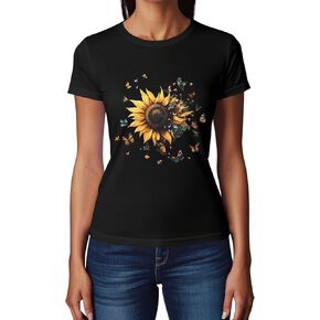 Oversized Tshirts for Women Club Outfits Women's Tops Gym Clothes Woman Business Casual Scoop Neck Cotton Shirts