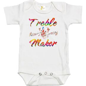 Baby Bodysuit - Treble Maker Cute Music Themed Baby Clothes for Boys and Girls