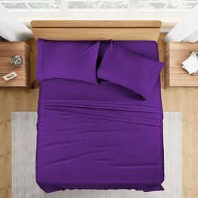 Crib Size 600 Thread Count 100% Pima Cotton 4-Piece Sheet Set, Sateen Weave, with 27-32 Inch Deep Pocket Snug Fit (Orange Solid)