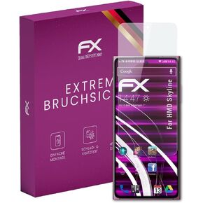 Plastic Glass Protective Film compatible with HMD Skyline Glass Protector, 9H Hybrid-Glass FX Screen Protector