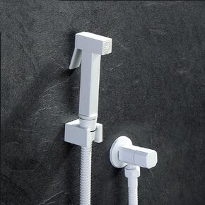 Handheld Bidet Sprayer Kit, Brass Bidet Sprayer for Toilet, Bathroom Bidet Handshower, Cloth Diaper Sprayer, Portable Bidet Attachment White,A