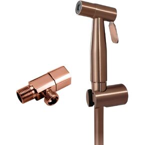 Bidet Sprayer for Toilet, Stainless Steel Handheld Bidet Sprayer with Hose, Baby Diaper Cloth Washer, Shower Sprayer for Pet, Bidet Attachment Rose Gold