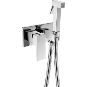 Bidet Sprayer for Toilet Warm Water, Brass Handheld Bidet Sprayer with Hot and Cold Water, Pets and Baby Diaper Wash, Bathroom Bidet Sprayer Kit Chrome