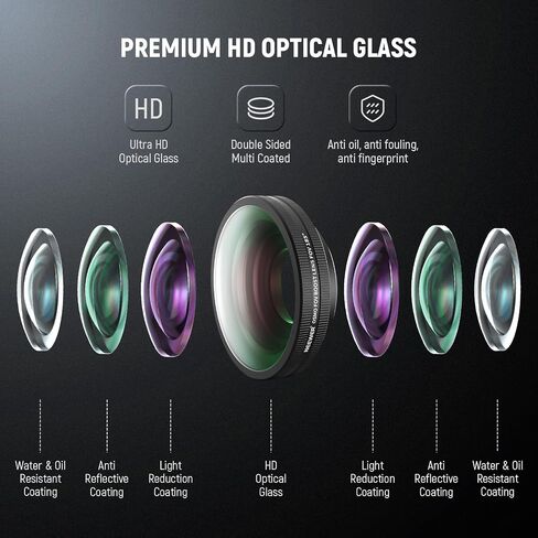 NEEWER Variable ND Filter Compatible with DJI Osmo Action 5 Pro & Action 4, ND8-32 (3-5 Stops) Screw On Neutral Density Lens Filter Multicoated HD Optical Glass Action Camera Accessories in Kuwait