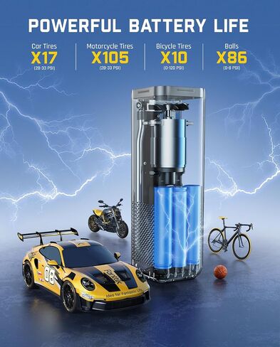 Fanttik X8 APEX Tire Inflator Portable Air Compressor, 1 Min Fast Inflation, 150PSI Cordless Tire Inflator with LED Dual Screen, Suitable for Car, Bike, Motorcycle, Up to 26.3″ Tires, Mechanical Gray in Saudi Arabia