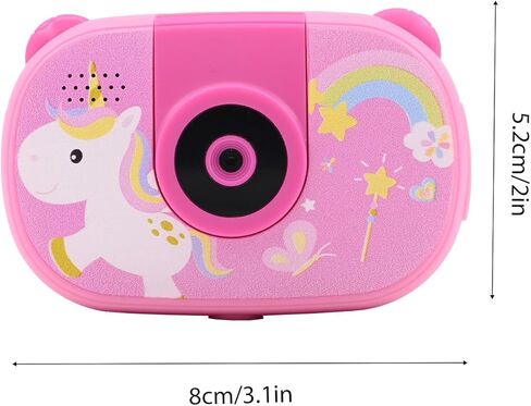 Kids Camera Proof Camera ، 1080p الأطفال تحت الماء كاميرا فيديو كاميرا فيديو سيلفي ، مع بطاقة 32 جيجابايت ، هدايا عيد ميلاد عيد الميلاد لـ 3-12 بويز فتيات (روزا) in Kuwait