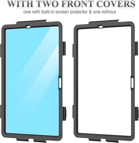 SEYMAC Stock Samsung Galaxy Tab S9 FE/ S9/ S8/ S7 حافظة بتصميم شبكي لكامل الجسم مع واقي شاشة [حزام يد دوار 360 درجة/حامل] حامل قلم رصاص لجهاز Galaxy Tab S9 FE 10.9 بوصة/ S9 11 بوصة 2023 (أسود) in Kuwait